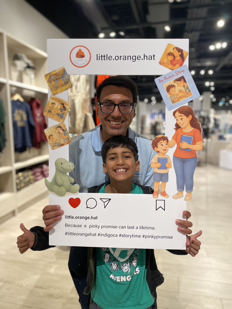 a happy father and son